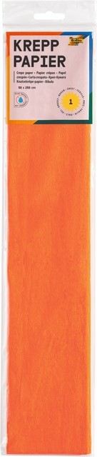 Crêpepapier Folia 50x250cm 10vel 109 oranje