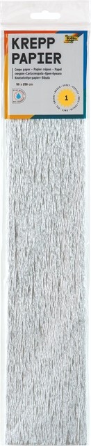 Crêpepapier Folia 50x250cm 10vel 9126 zilver