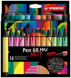 Viltstift STABILO Pen 68 Max Arty assorti etui à 24 stuks