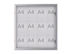 Buiten- binnenvitrine MAUL excite whiteb 12xA4
