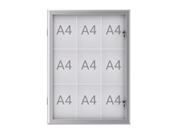 Buiten- binnenvitrine MAUL excite whiteb 9xA4
