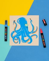 Paintmarker Uni POSCA PC8K breed schuin lichtblauw-1