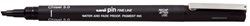 Fineliner Uni-ball Pin beitelpunt 3mm zwart
