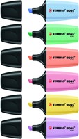 Markeerstift STABILO BOSS mini pastel assorti 6 stuks-2