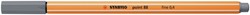 Fineliner STABILO point 88/96 fijn donkergrijs