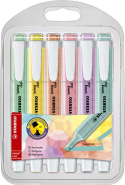 Markeerstift STABILO Swing cool 275/6 pastel assorti etui à 6 stuks