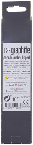 Potlood Bruynzeel 6021 Burotek HB met gum 12 stuks-3