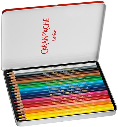 Kleurpotloden Caran d'Ache Swisscolor aquarel 18 stuks assorti-3
