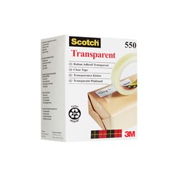 Plakband Scotch 550 12mmx66m transparant