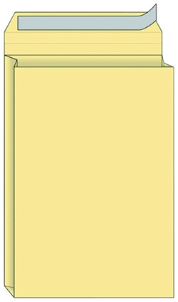 Envelop Quantore monsterzak 262x371x38mm zelfklevend creme 125 stuks