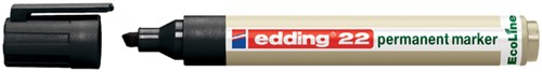 Viltstift edding 22 EcoLine schuin zwart 1-5mm