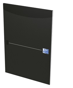 Schrijfblok Oxford Office Smart A4 lijn 50 vel 80-90gr zwart
