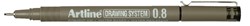 Fineliner Artline technisch 0.8mm zwart