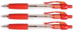 Balpen Quantore Grip drukknop rood medium